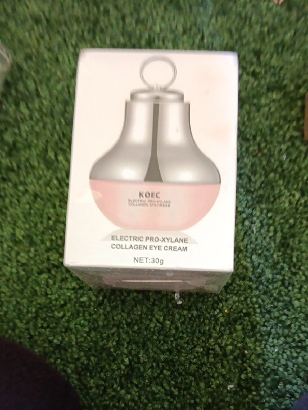 KOEC Electric Pro-Xylane Collagen Eye Cream - Pink & Silver Jar